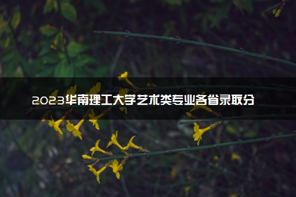 2023华南理工大学艺术类专业各省录取分数线是多少