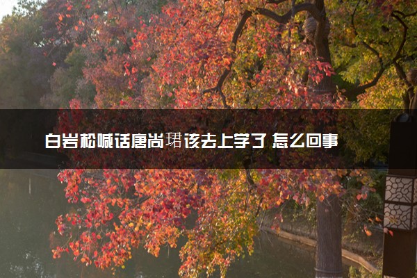 白岩松喊话唐尚珺该去上学了 怎么回事