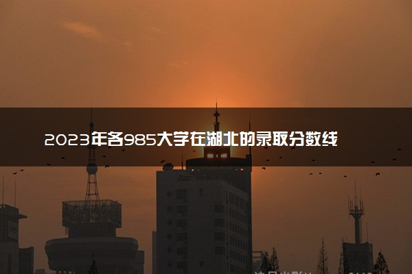 2023年各985大学在湖北的录取分数线一览表