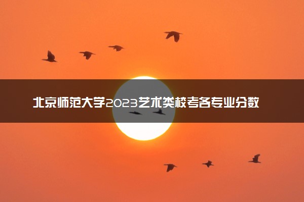 北京师范大学2023艺术类校考各专业分数线 最低多少分