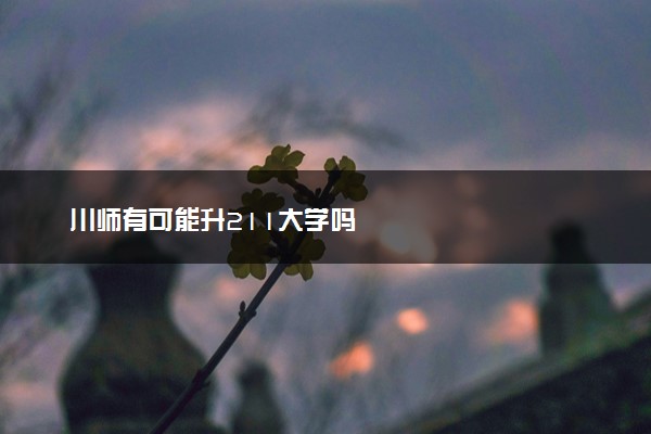 川师有可能升211大学吗