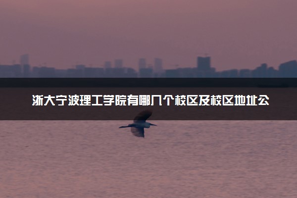 浙大宁波理工学院有哪几个校区及校区地址公交站点 分别都在哪里