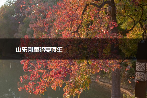山东哪里招复读生