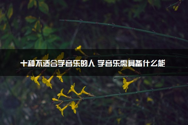 十种不适合学音乐的人 学音乐需具备什么能力