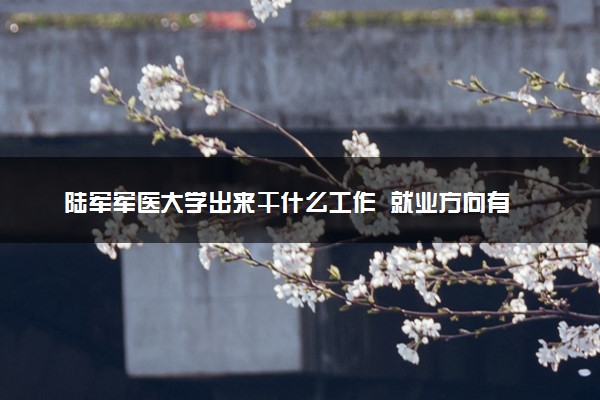 陆军军医大学出来干什么工作  就业方向有哪些