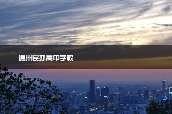 德州民办高中学校