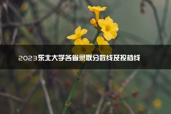 2023东北大学各省录取分数线及投档线 最低分多少