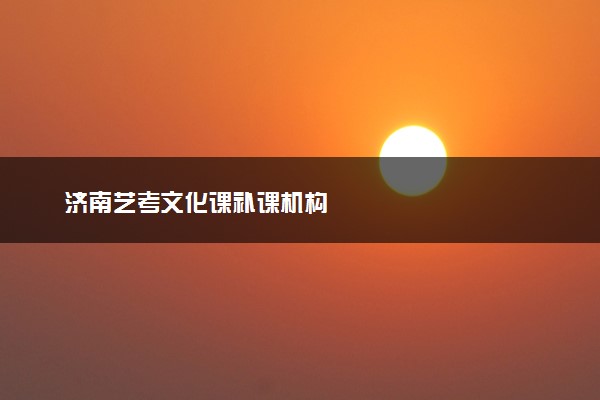 济南艺考文化课补课机构