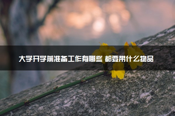 大学开学前准备工作有哪些 都要带什么物品