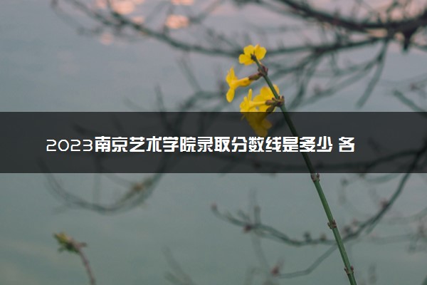 2023南京艺术学院录取分数线是多少 各省历年最低分数线