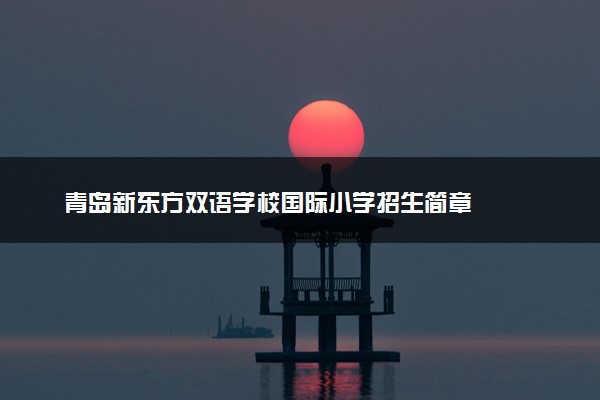 青岛新东方双语学校国际小学招生简章
