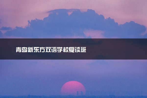 青岛新东方双语学校复读班