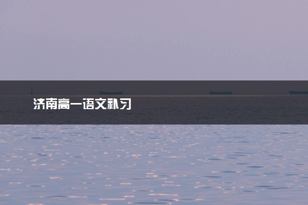 济南高一语文补习