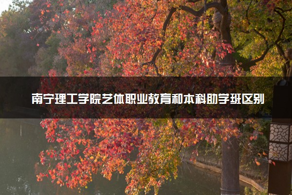 南宁理工学院艺体职业教育和本科助学班区别？