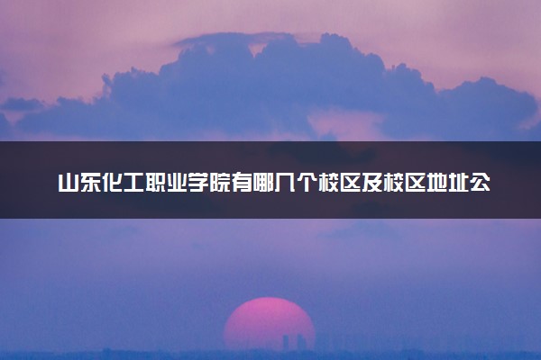 山东化工职业学院有哪几个校区及校区地址公交站点 分别都在哪里