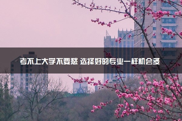 考不上大学不要愁 选择好的专业一样机会多