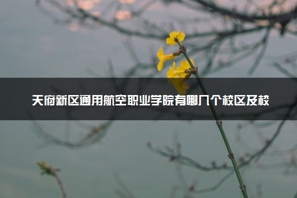 天府新区通用航空职业学院有哪几个校区及校区地址公交站点 分别都在哪里