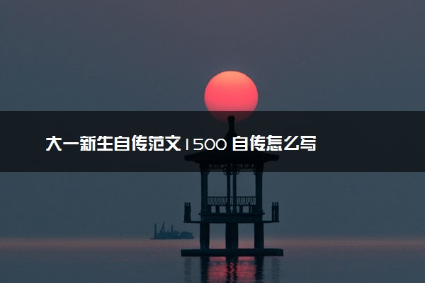 大一新生自传范文1500 自传怎么写