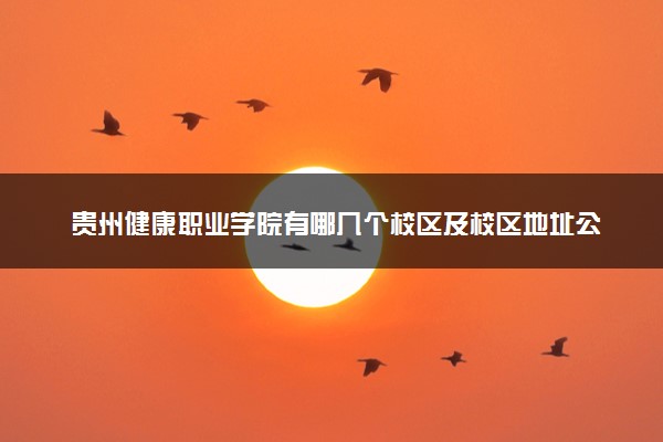 贵州健康职业学院有哪几个校区及校区地址公交站点 分别都在哪里