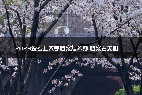 2023没考上大学档案怎么办 档案丢失如何解决