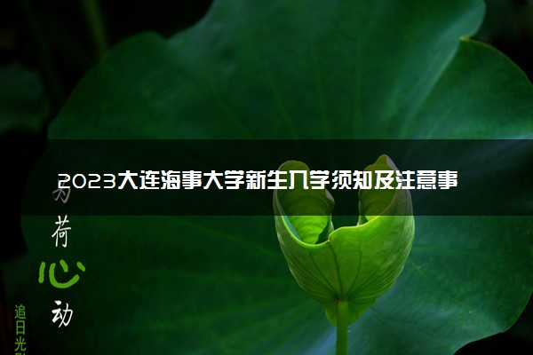 2023大连海事大学新生入学须知及注意事项 迎新网入口