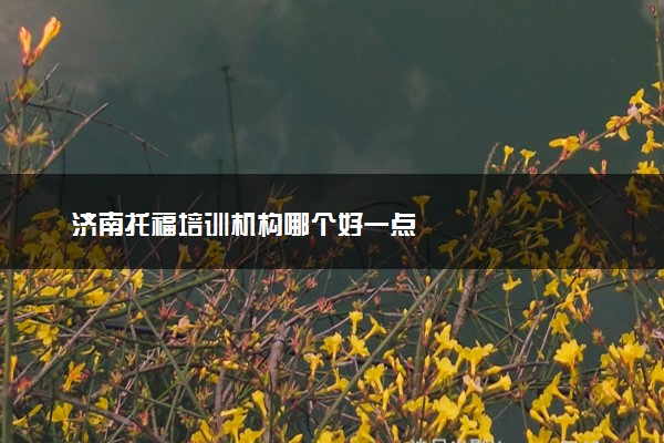 济南托福培训机构哪个好一点