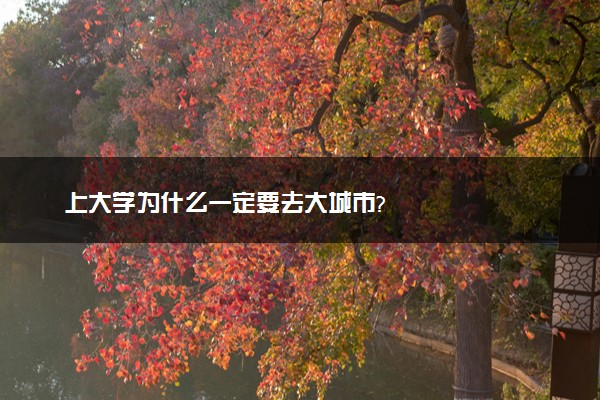 上大学为什么一定要去大城市?
