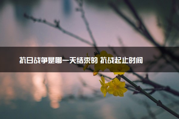 抗日战争是哪一天结束的 抗战起止时间