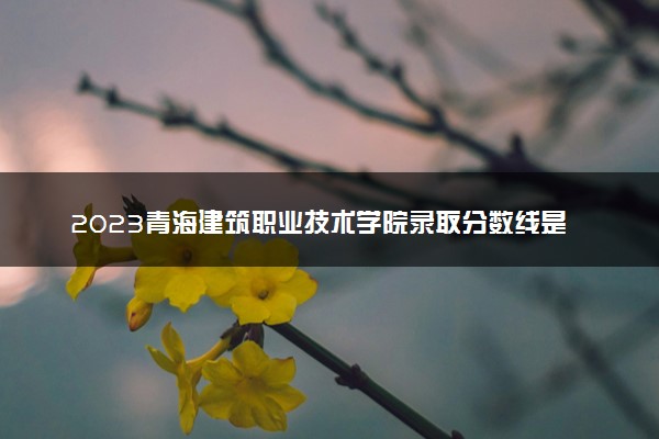 2023青海建筑职业技术学院录取分数线是多少 各省历年最低分数线
