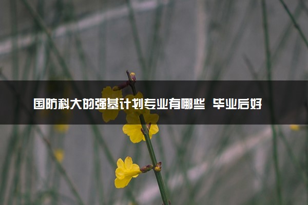 国防科大的强基计划专业有哪些  毕业后好找工作吗
