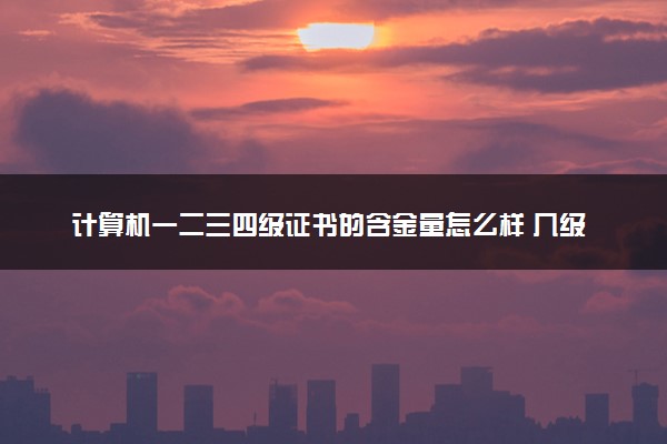 计算机一二三四级证书的含金量怎么样 几级证书更实用