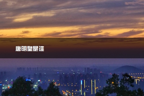 唐明皇是谁
