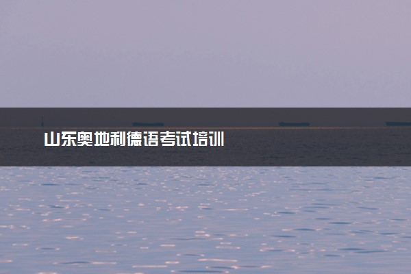 山东奥地利德语考试培训