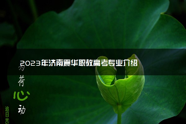 2023年济南震华职教高考专业介绍