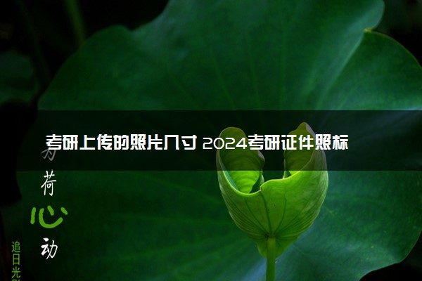 考研上传的照片几寸 2024考研证件照标准要求