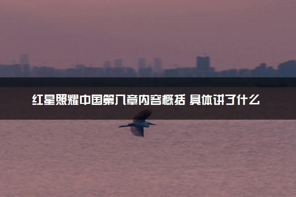 红星照耀中国第八章内容概括 具体讲了什么