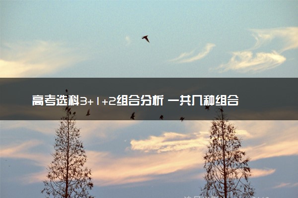 高考选科3+1+2组合分析 一共几种组合方式
