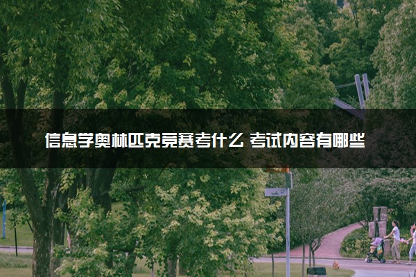 信息学奥林匹克竞赛考什么 考试内容有哪些