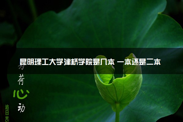 昆明理工大学津桥学院是几本 一本还是二本