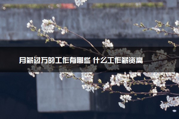 月薪过万的工作有哪些 什么工作薪资高