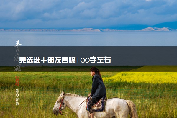 竞选班干部发言稿100字左右