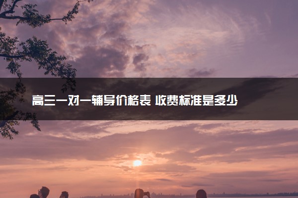 高三一对一辅导价格表 收费标准是多少