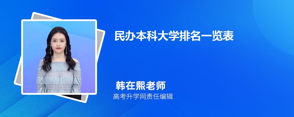 民办本科大学排名最新一览表