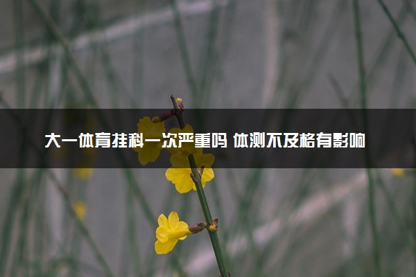 大一体育挂科一次严重吗 体测不及格有影响吗