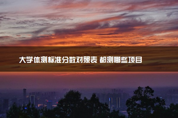 大学体测标准分数对照表 都测哪些项目