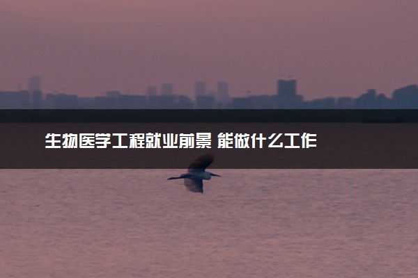 生物医学工程就业前景 能做什么工作