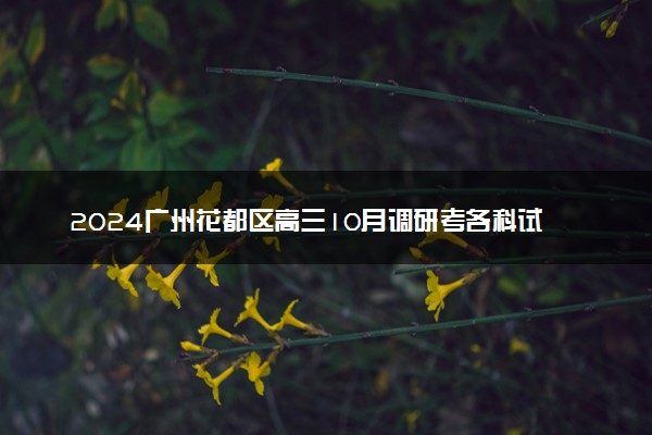 2024广州花都区高三10月调研考各科试题及答案汇总