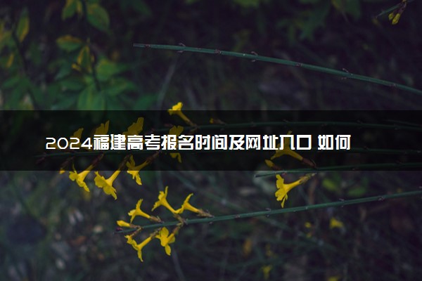 2024福建高考报名时间及网址入口 如何报名