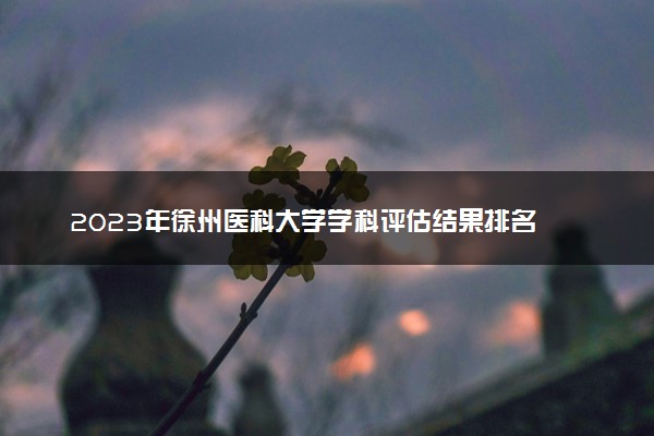 2023年徐州医科大学学科评估结果排名 最新重点学科名单