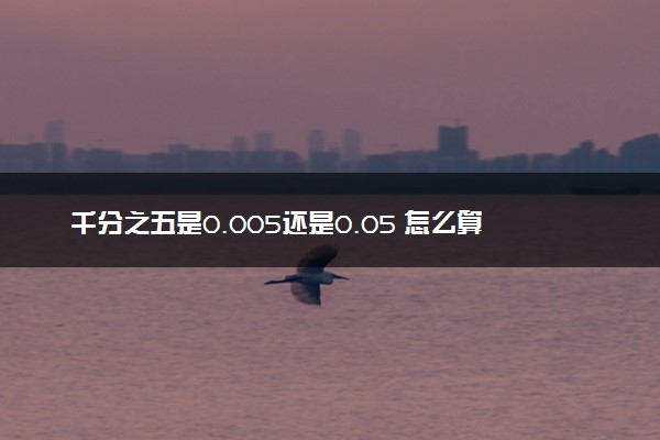 千分之五是0.005还是0.05 怎么算出来的